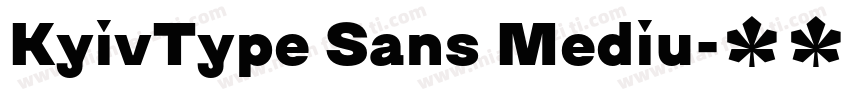 KyivType Sans Mediu字体转换